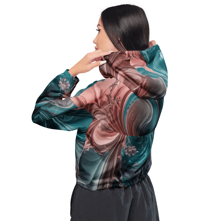 Liquid Color PT, Women's Cropped Windbreaker product image (2)