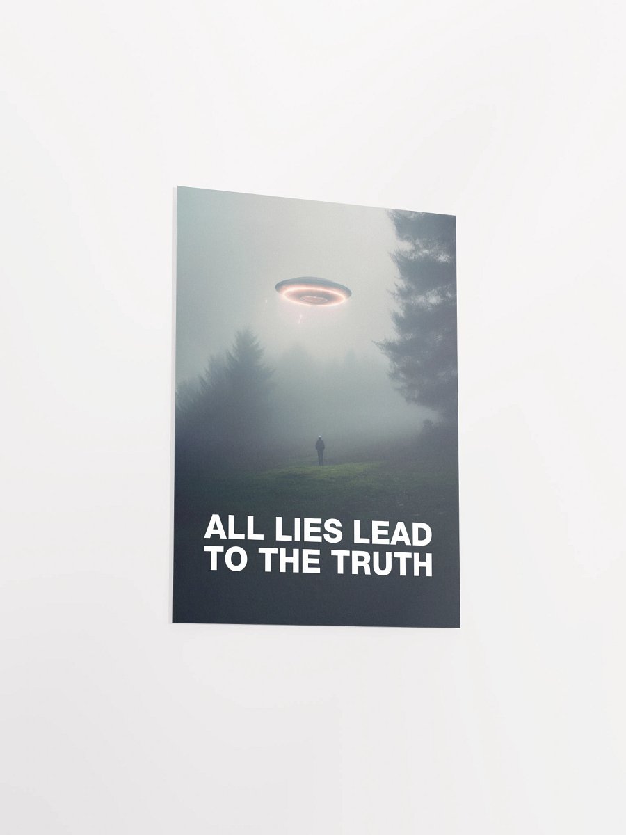 All Lies Lead to the Truth/The X-Files poster, S05E01 1997 — sci-fi poster, movie art, I want to believe poster, space print, aliens wall decor product image (17)