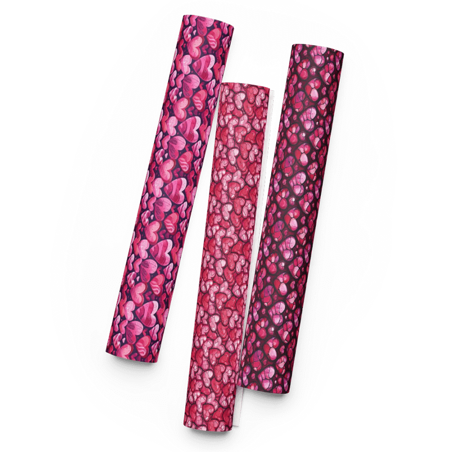Hot Pink Cubist Hearts: Modern Valentine Art product image (5)