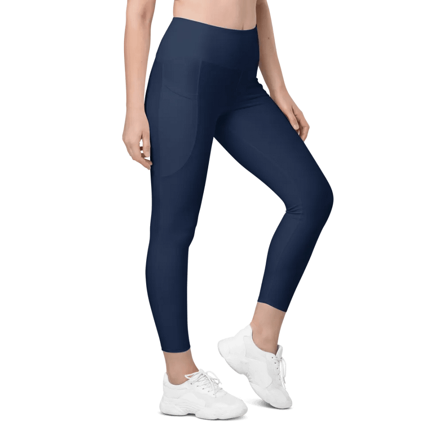 Abstract Blue Leggings with Pockets product image (8)