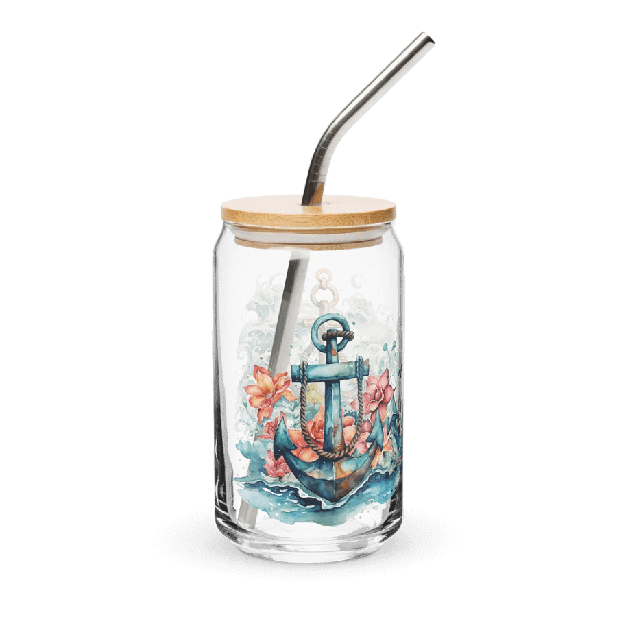Anchors x3 Glass Can Sipper product image (4)