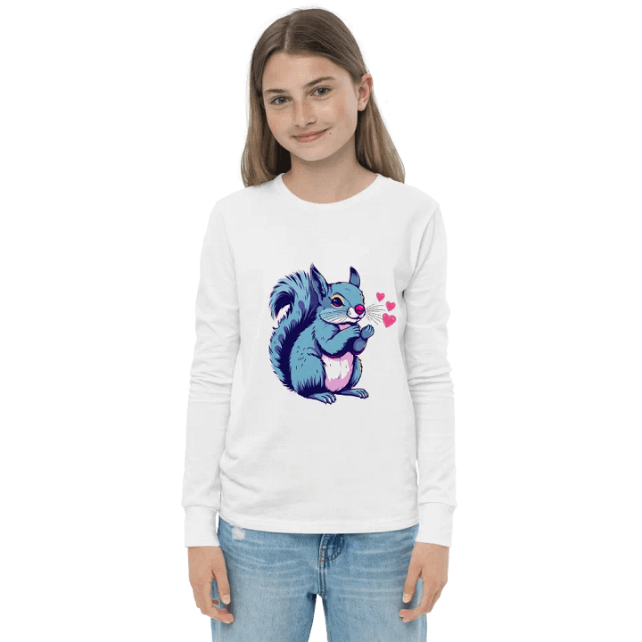 Squirrel Love Youth Long Sleeve Tee product image (1)