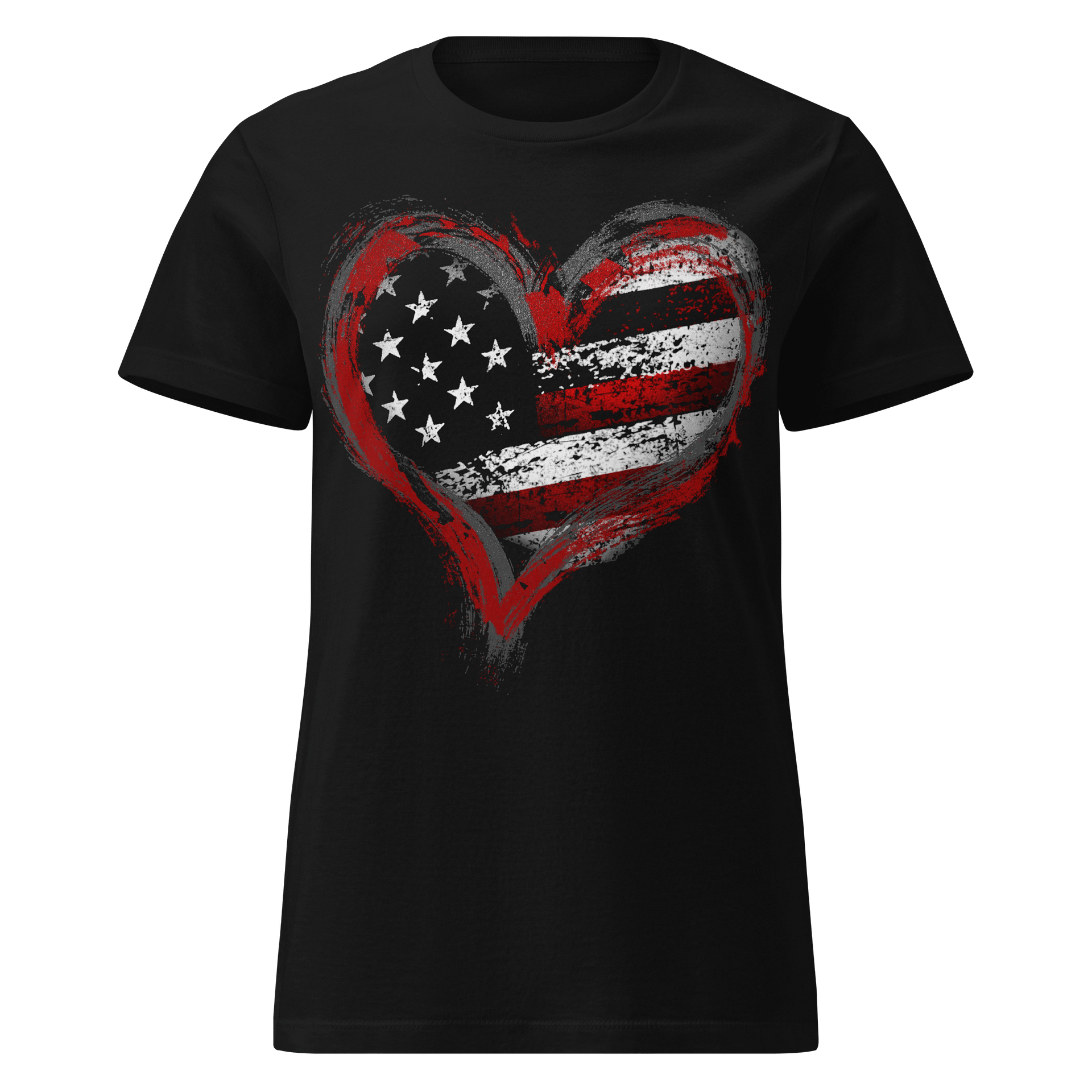 American Flag Heart Women's Fit product image (1)