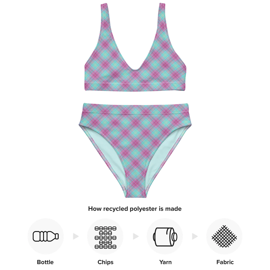 Hot Pink and Aqua Plaid Bikini product image (10)