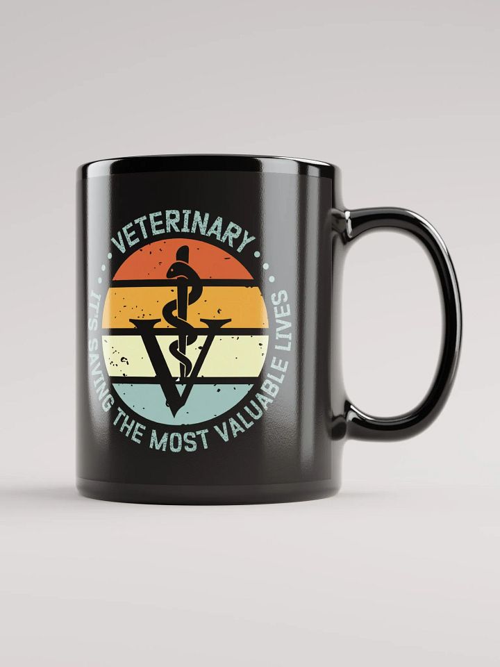 "saving the most valuable lives" black glossy mug product image (1)