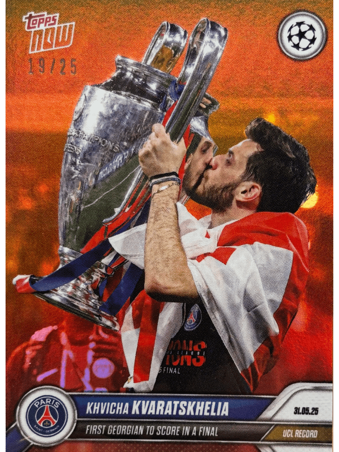 Khvicha Kvaratskhelia 2025 Topps Now UCL /25 product image (2)