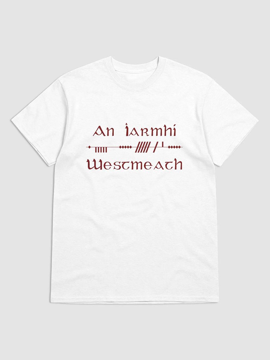 Westmeath/An Iarmhí Scholastic style Ogham white printed T-shirt product image (1)