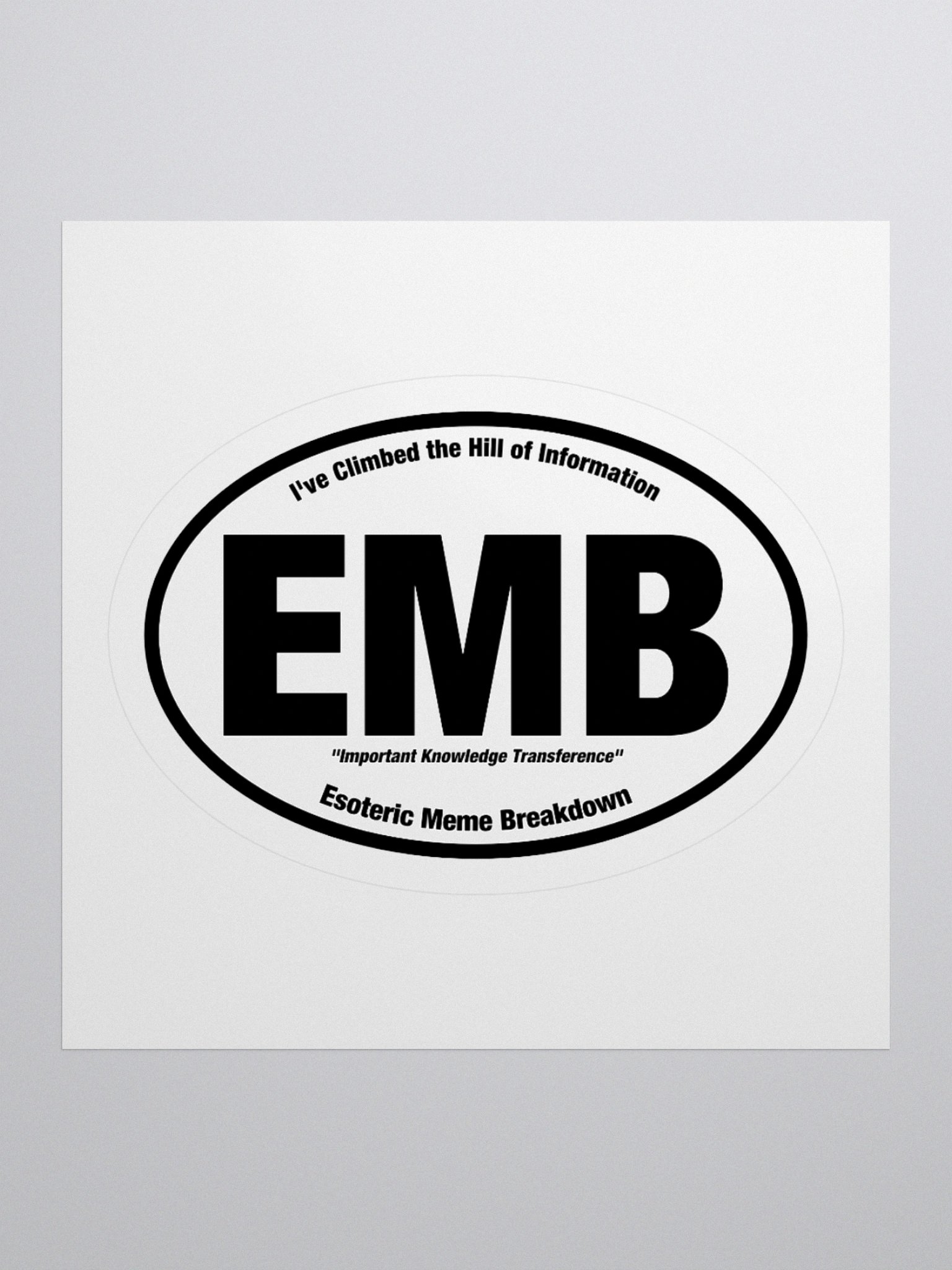 Esoteric Meme Breakdown "EMB" Sticker - Small product image (1)