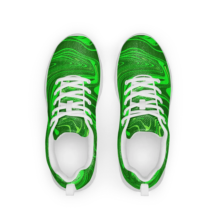 Women's Athletic Shoes - Different Shades of Green Digital Fluid Art product image (3)