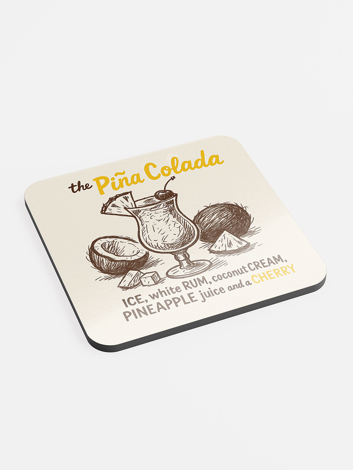 Piña Colada Cocktail Coaster – Tropical Bar Cart Decor product image (1)