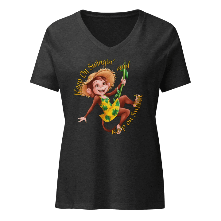 Keep On Swingin' Keep on Smilin' V neck Women's Tee product image (3)