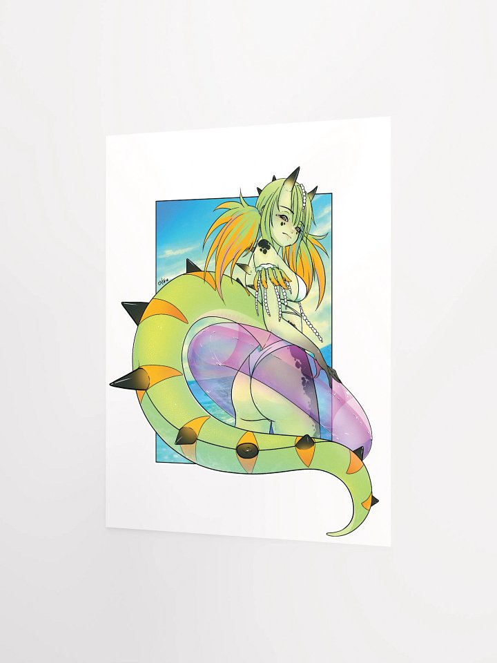 Hot Dino Girl Summer Poster product image (2)