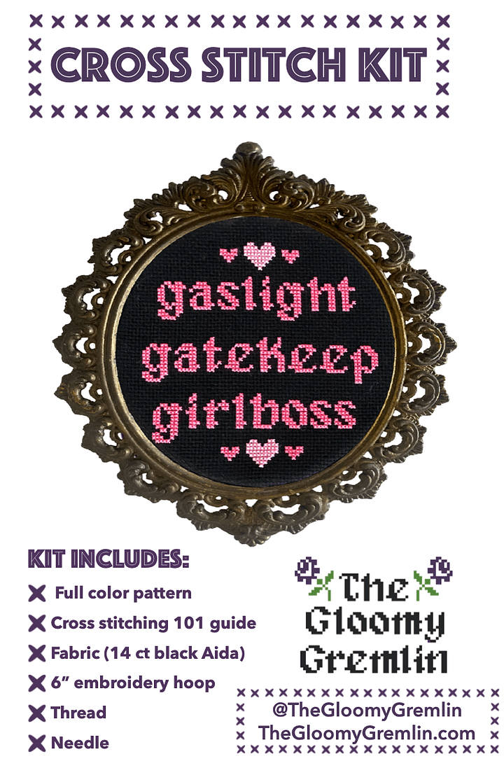 Gaslight Gatekeep Girlboss - Cross Stitch Kit product image (2)