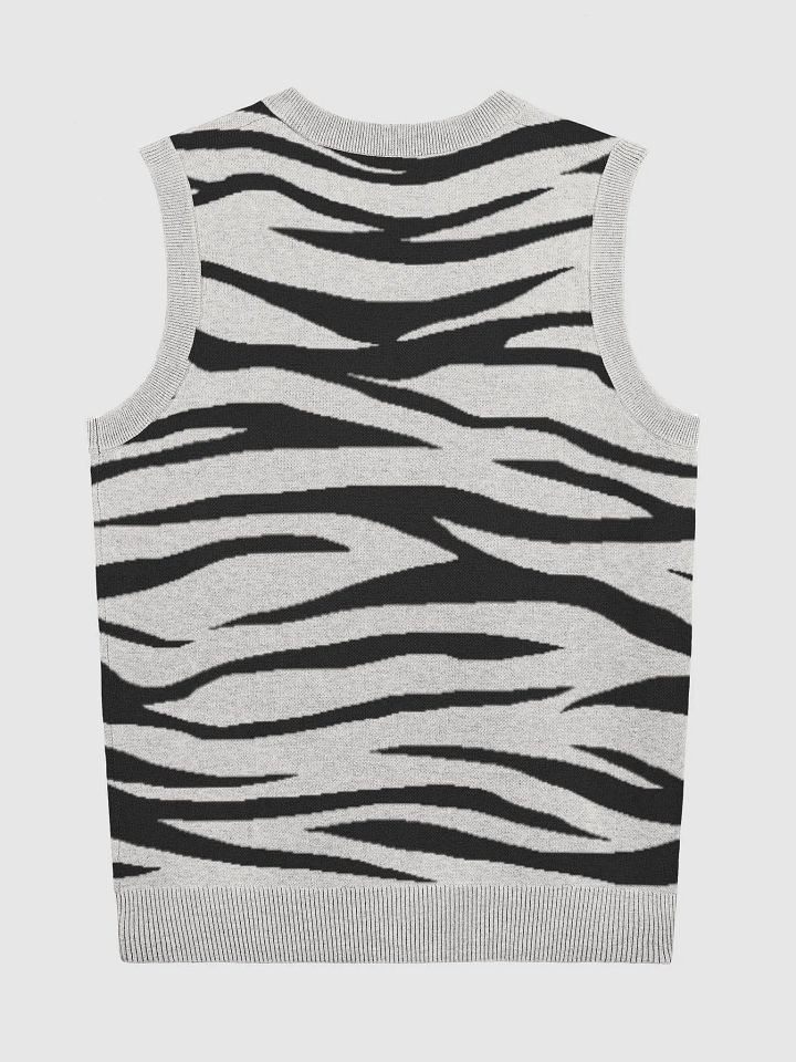 Zebra-print Knitted V-Neck Vest product image (2)