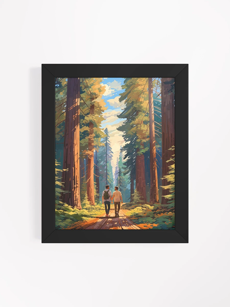 Seeing The Redwoods Together - Gay Couple Framed Poster product image (4)