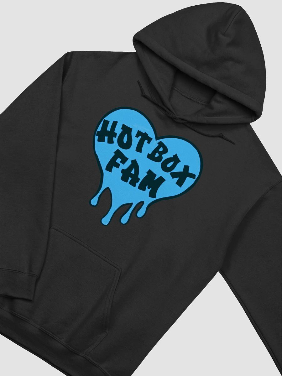 UNISEX HOT BOX FAM SOLID BLUE LOGO HOODIE product image (32)