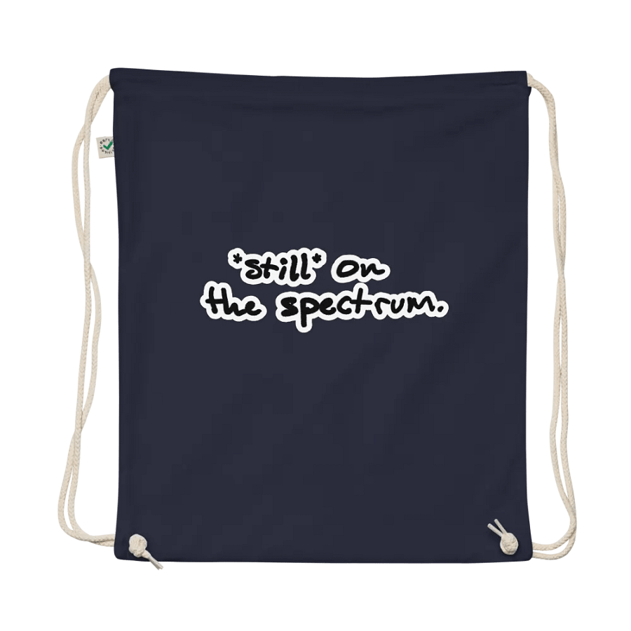 *still* on the spectrum (bubble design) cotton drawstring bag product image (1)