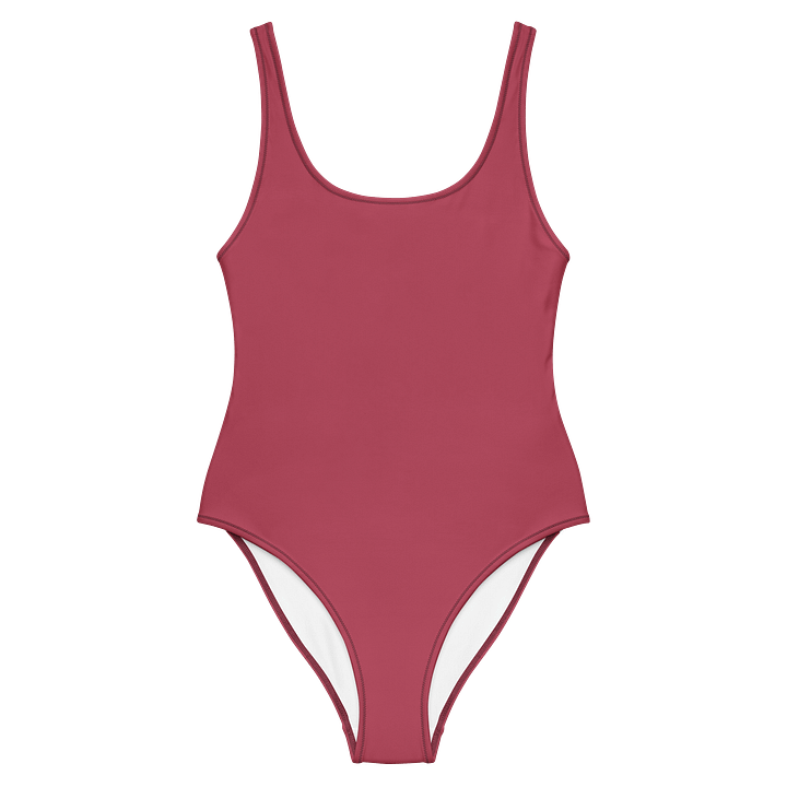 Sedona Sunset Rose Pink Solid Color Retro Inspired Women's One Piece Swimsuit product image (1)