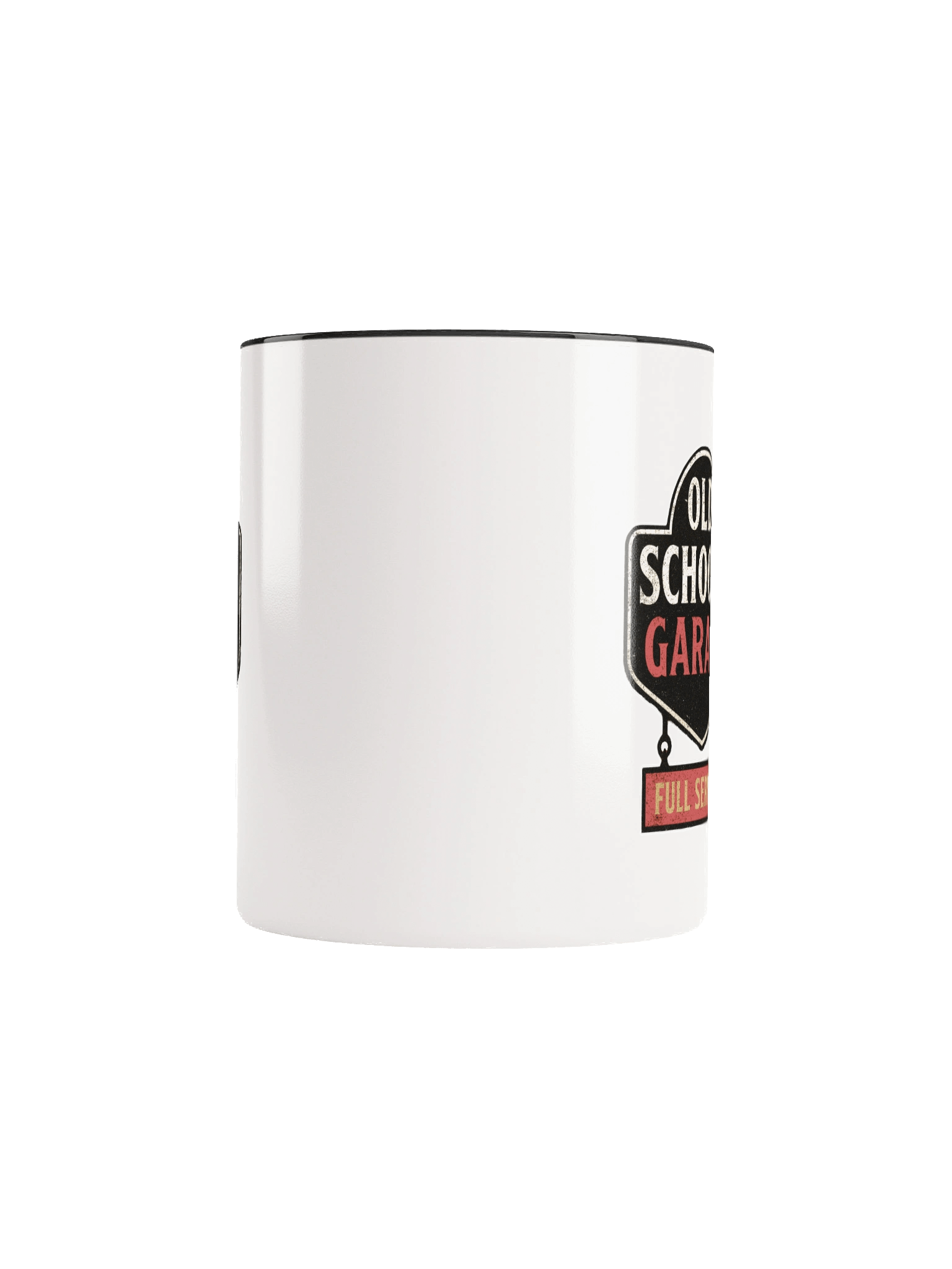 Old School’s Garage – Full Service Mug (Black & White) product image (5)