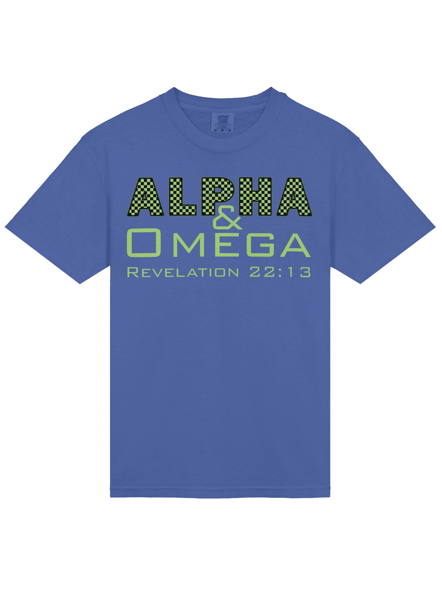 Alpha & Omega Christian Comfort Colors T-Shirt | Jesus Christ Faith Tee | Inspirational Bible Verse Shirt for Believers product image (3)