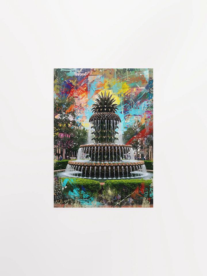 The Pineapple Fountain: A Burst of Charleston Color Poster product image (4)