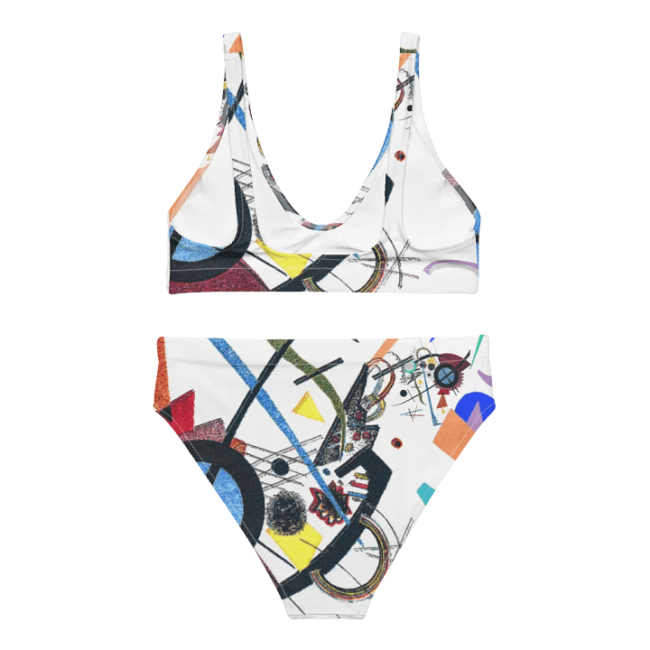 Abstract Lithographic Pattern Design High Waisted Bikini - V2 product image (1)