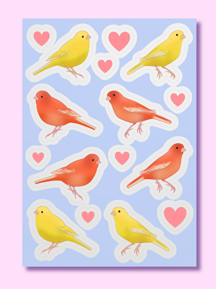Yellow Canary and Red Factor Canary Sticker Sheet product image (1)