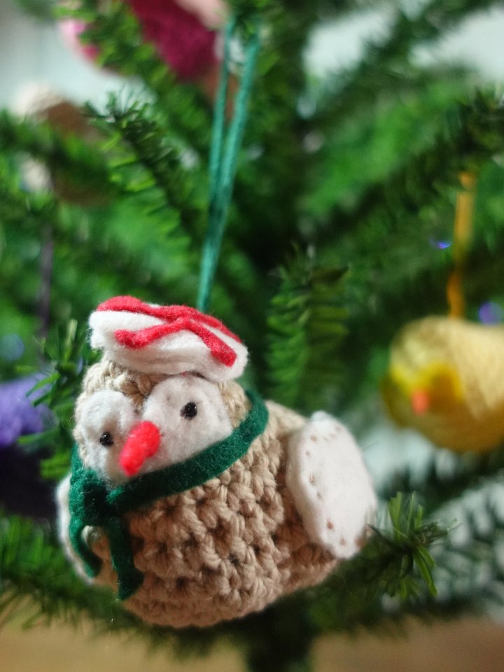 Mini/Ornament Crocheted Seasonal Fabric Bird Pattern product image (1)