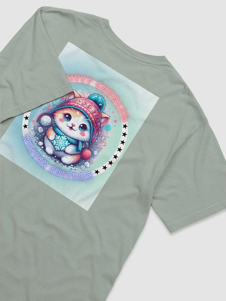 Kitty cuddles Winter edition design -Comfort Colors Garment-Dyed Heavyweight T-Shirt product image (2)