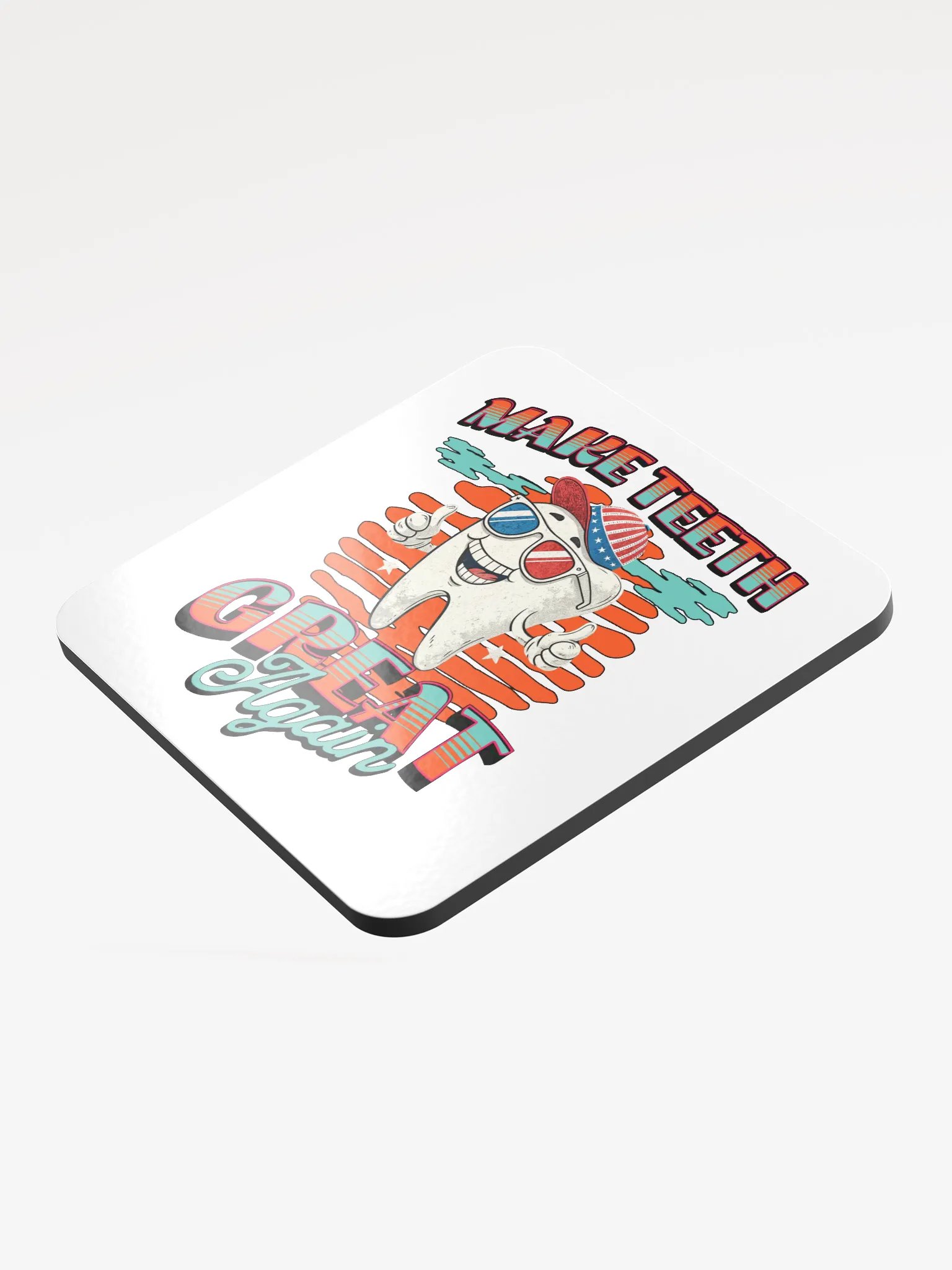 Make Teeth Great Again Patriotic Tooth Coaster Set product image (4)
