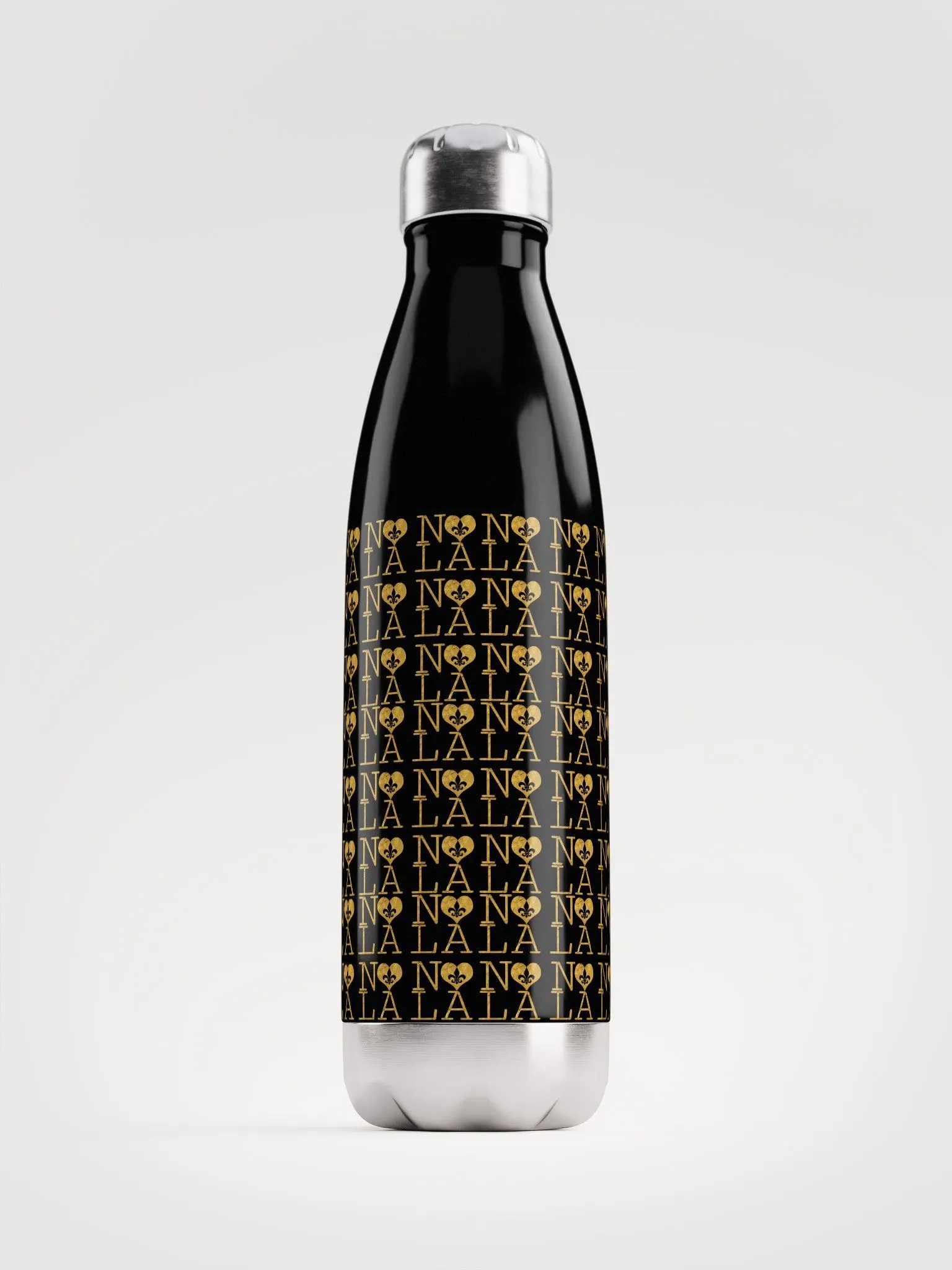 I LOVE NOLA **BIGSHOT BOTTLE LEGACY PRINT** (INFINITY PRINT BLACK & GOLD EDITION STAINLESS STEEL) product image (1)