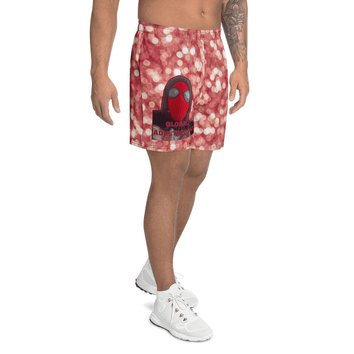 GlobalAdultRedSkii Mask Recycled Athletic Shorts Women and Men product image (2)