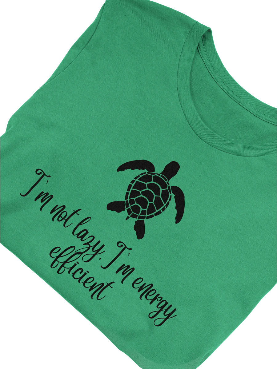 "I’m Not Lazy, I’m Energy Efficient" Turtle T-Shirt product image (19)