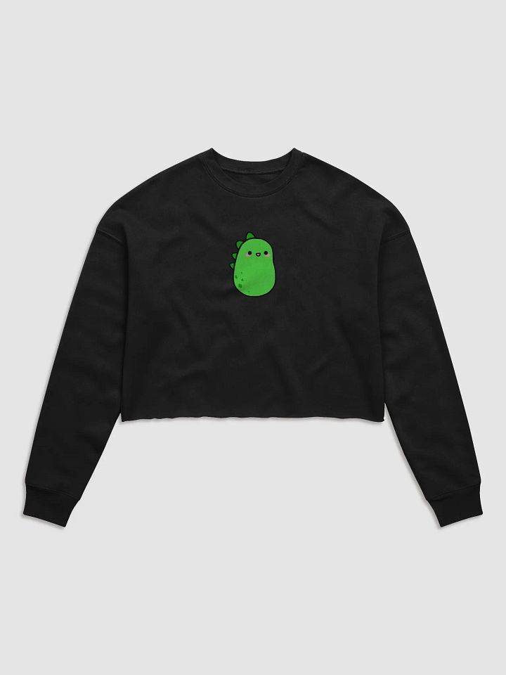 Dino Green Potato Women's Crop Sweatshirt product image (2)