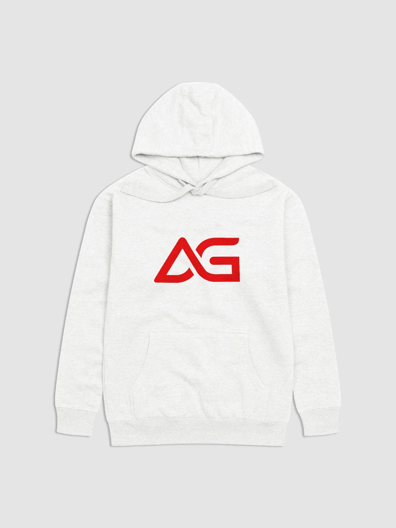 AG HOODIE ( White with Red logo ) product image (1)
