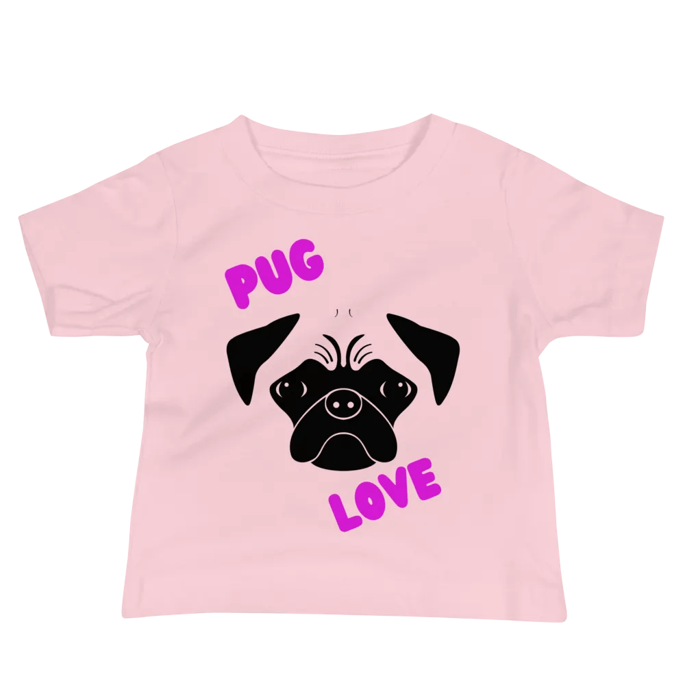 Pug love Baby jersey Pink product image (3)