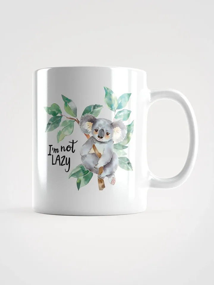 Not Lazy Koala White Glossy Mug product image (1)