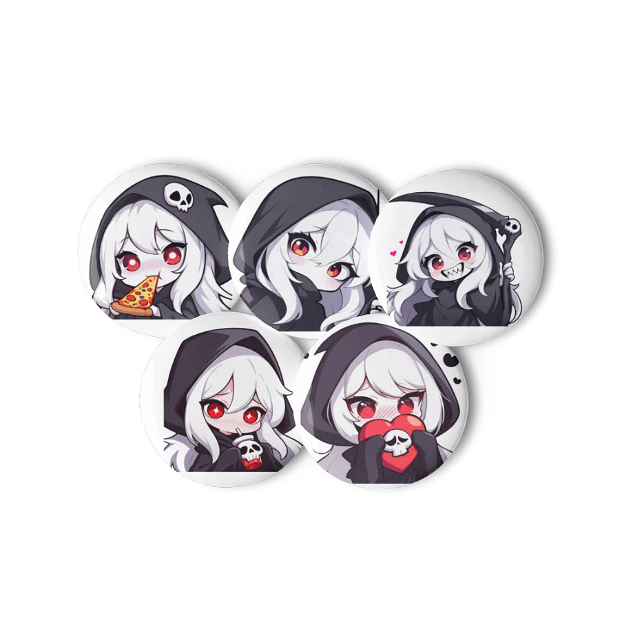 Gothic Heart Collection Pin Buttons Set product image (3)