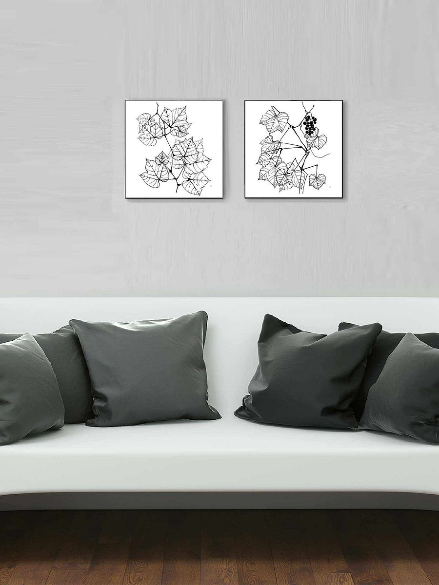 Blank Canvas: Unleash Your Artistic Vision - Grape Leaves Elegant product image (5)