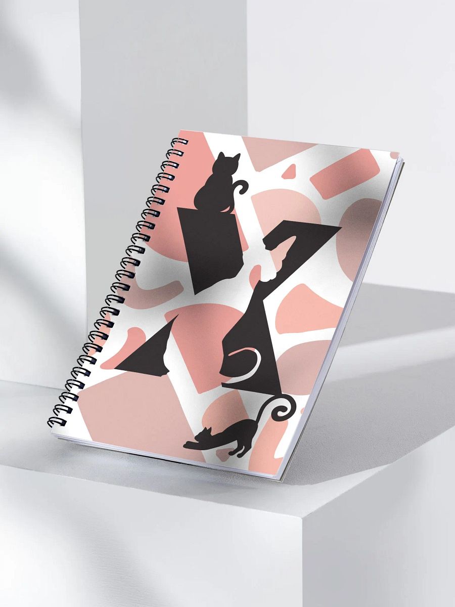 Monogram Letter X Cat Lover Geometric Pinks Notebook product image (3)
