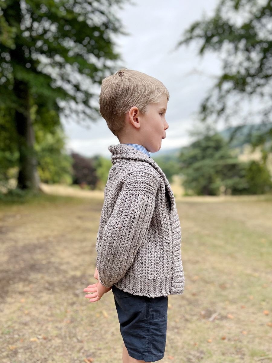 Wetherby Child Crochet Cardigan Pattern | sizes baby to age 10 product image (7)