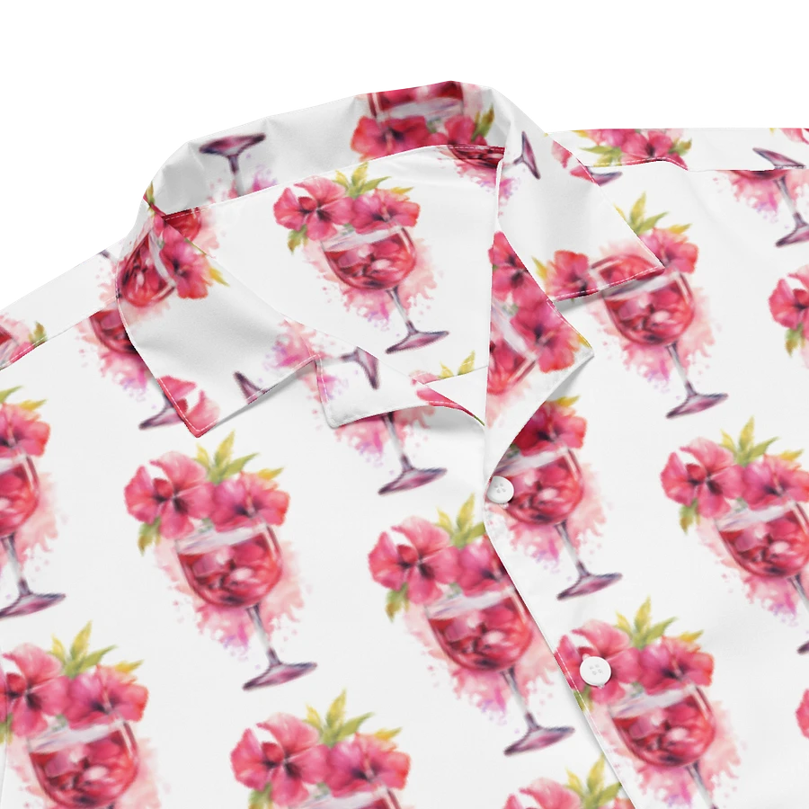 Hawaiin Style Shirt, Button Up, Unisex, Tropical Wine product image (3)