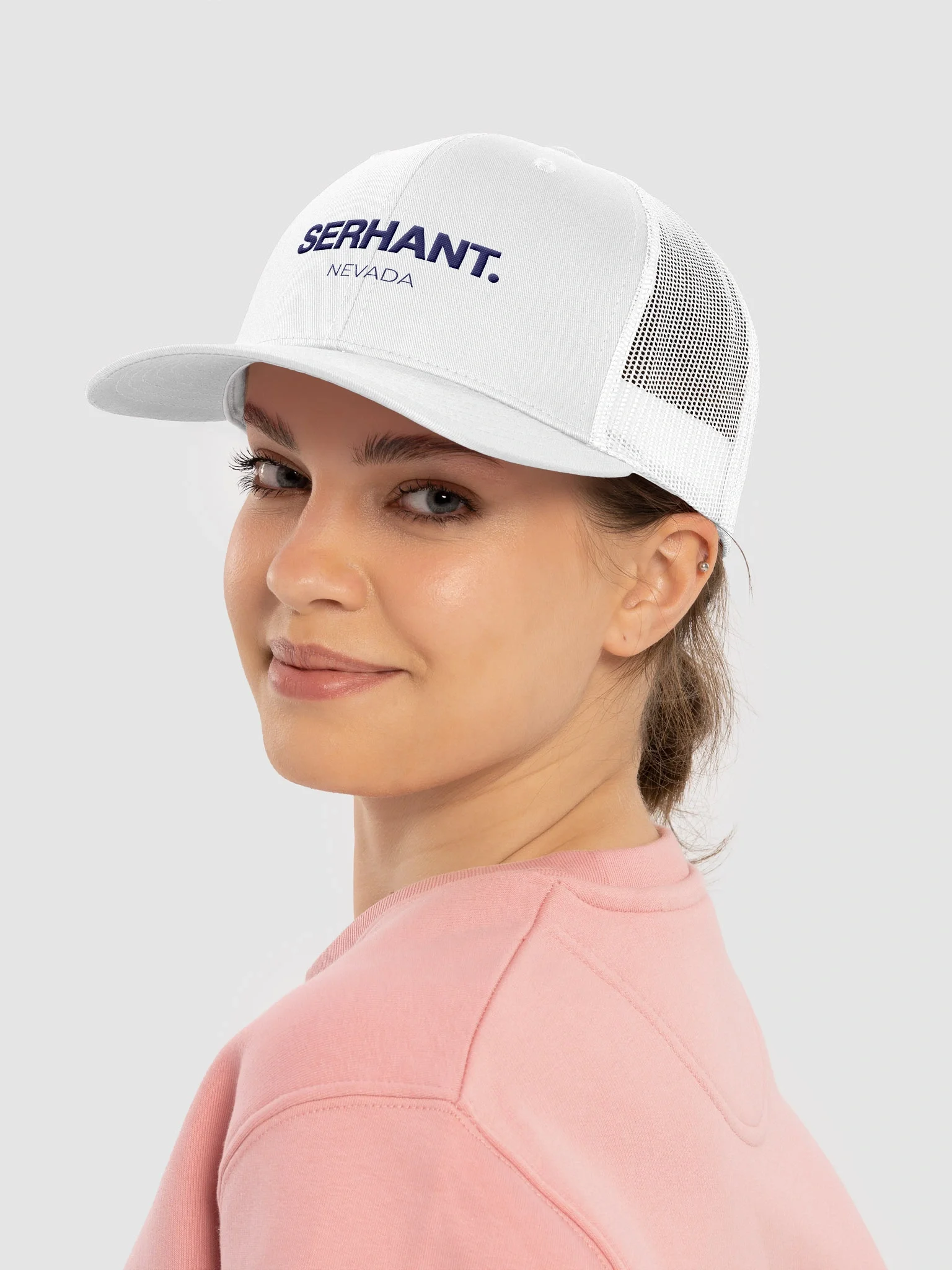 SERHANT. Nevada White Trucker Hat product image (4)