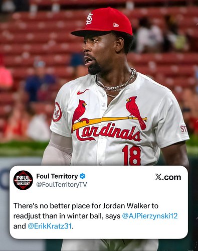 There’s no better place for Jordan Walker to readjust than in winter ball, says @aj_pierzynski_ft and @erikkratz31.
