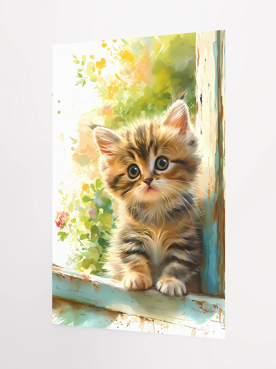Tabby Kitten by the Window at Sunrise Matte Poster product image (5)