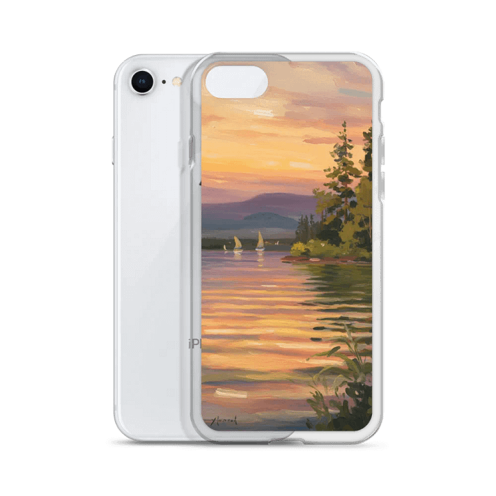 Sunset Lake Sailing, Clear Case for iPhone® product image (2)