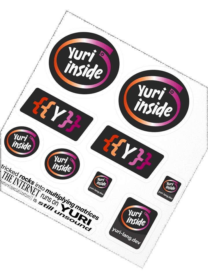 "Yuri Inside" Sticker Sheet product image (2)