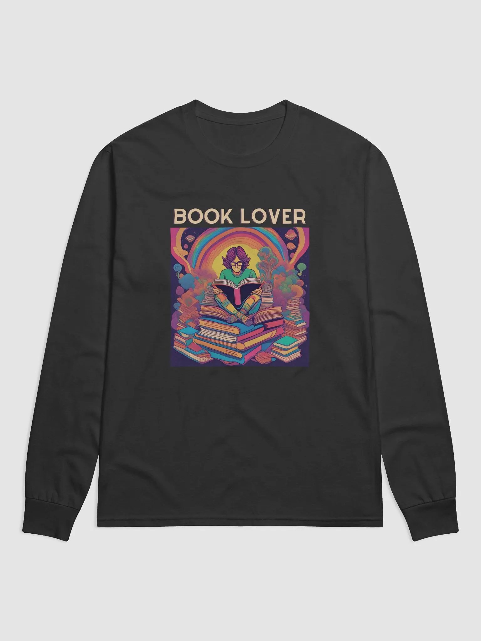 Psychedelic Book Lover Long Sleeve Shirt product image (1)