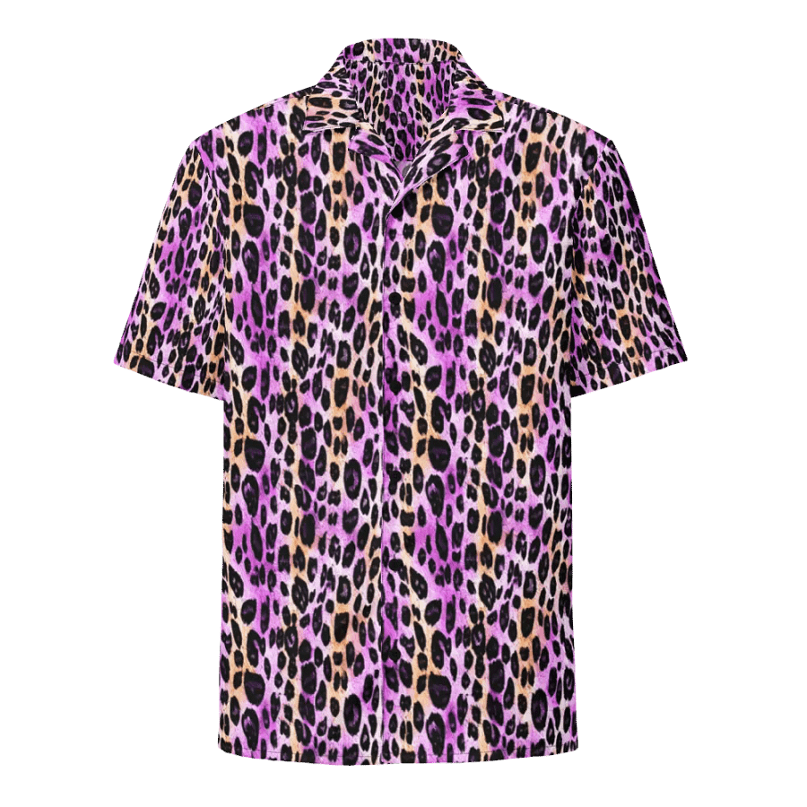 Purple Beige Leopard Hawaiian Shirt product image (1)