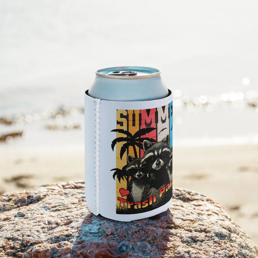 Summer Trash Panda Can Coozie Cooler product image (9)